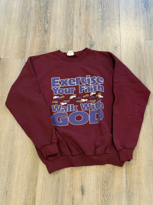 Exercise Your Faith 90s Lightweight Crewneck