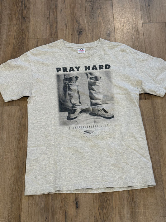 Pray Hard 90s Vintage Tee